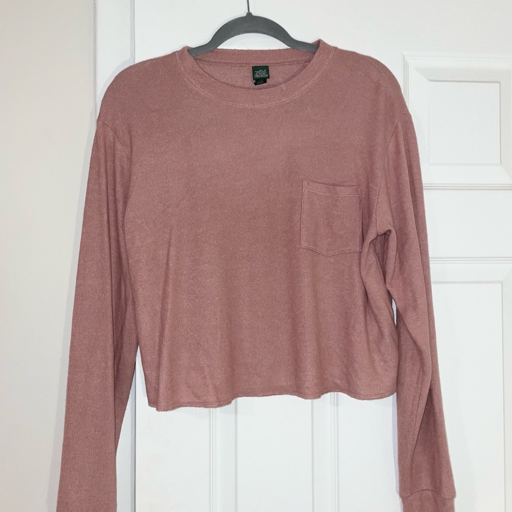 Faded pink long sleeve top